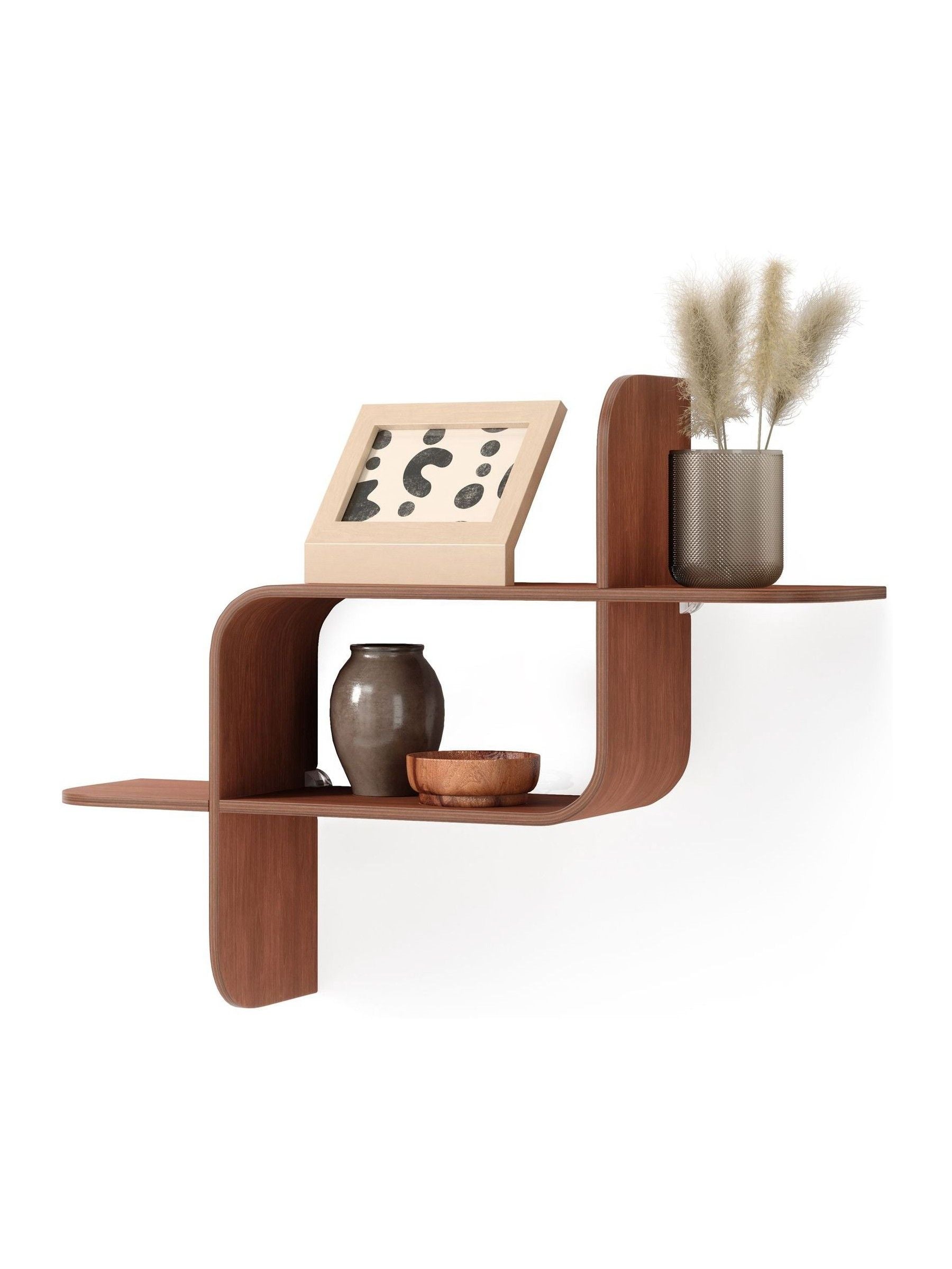 Umbra Montage Shelf Light Walnut, imported from the UK