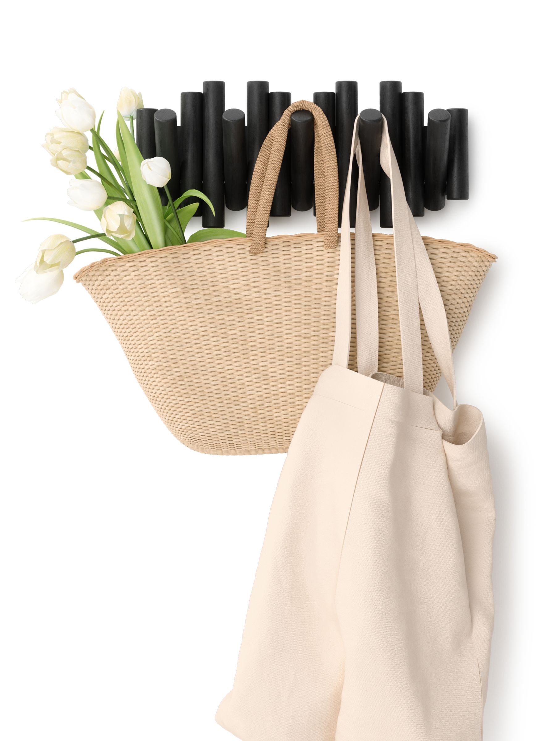 Umbra Black Picket Rail Wall Hook (British brand) for coats and bags