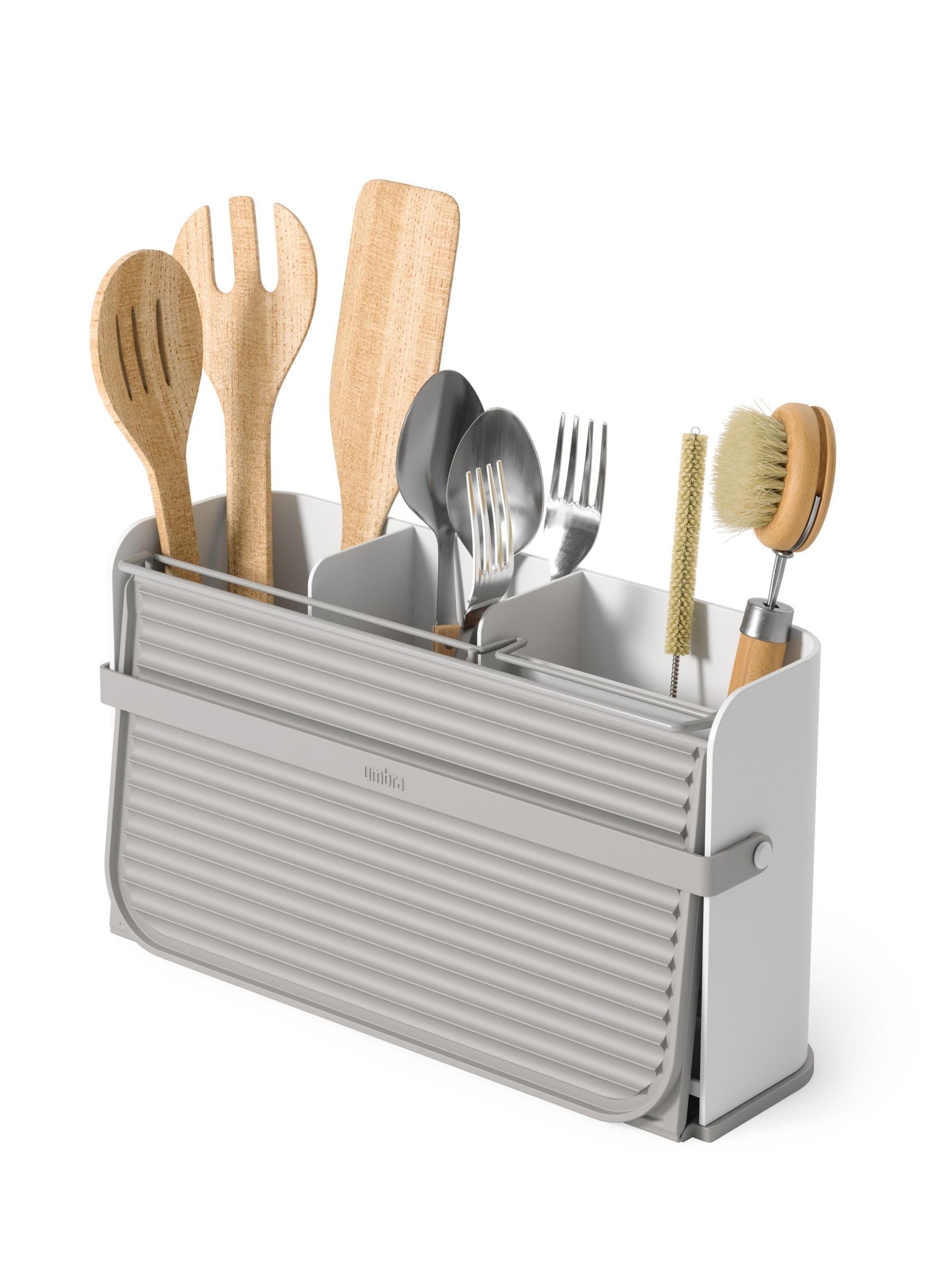 Umbra white grey sling folding dishrack, imported from the UK