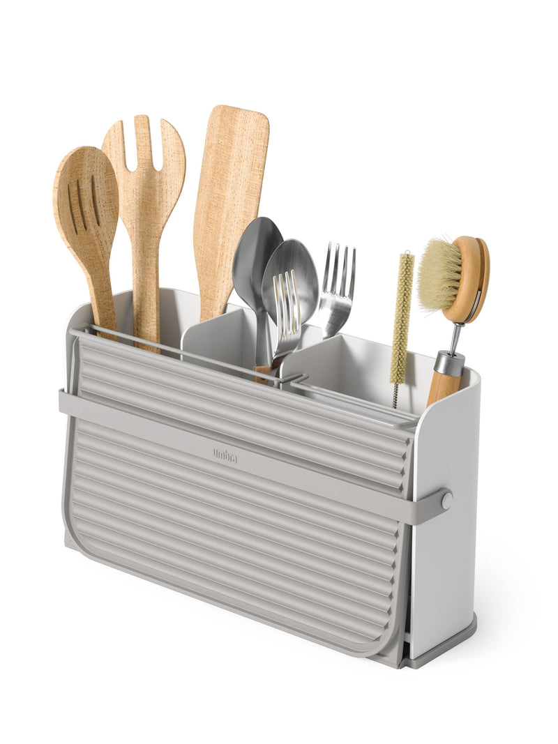 Umbra white grey sling folding dishrack, imported from the UK