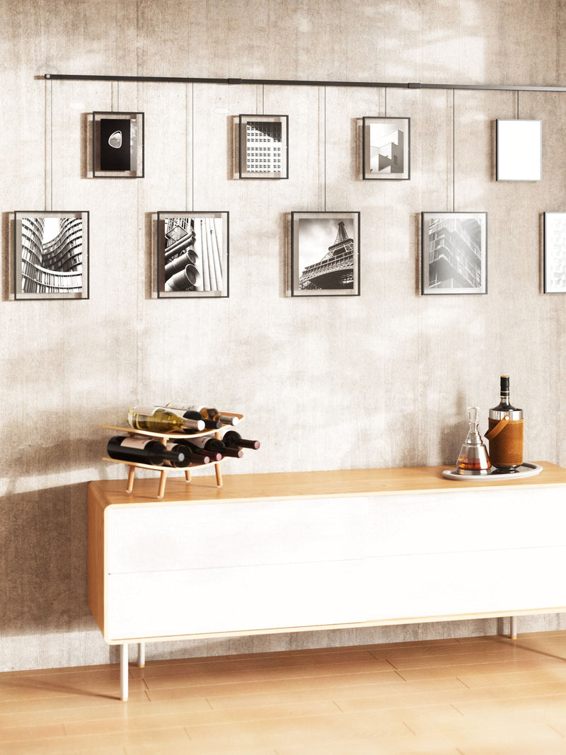 Umbra black Exhibit 9 opening wall hanging photo frame, UK version