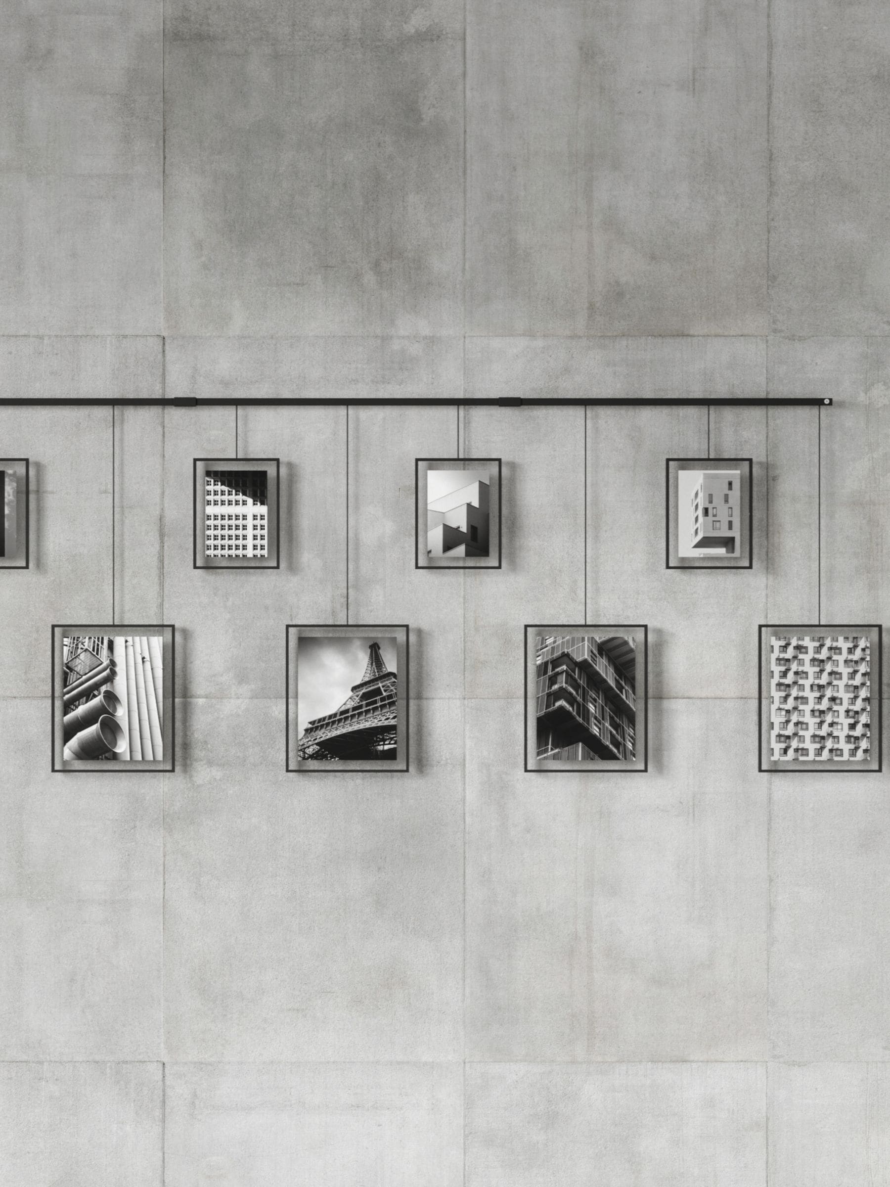 Umbra black Exhibit 9 opening wall hanging photo frame, UK version