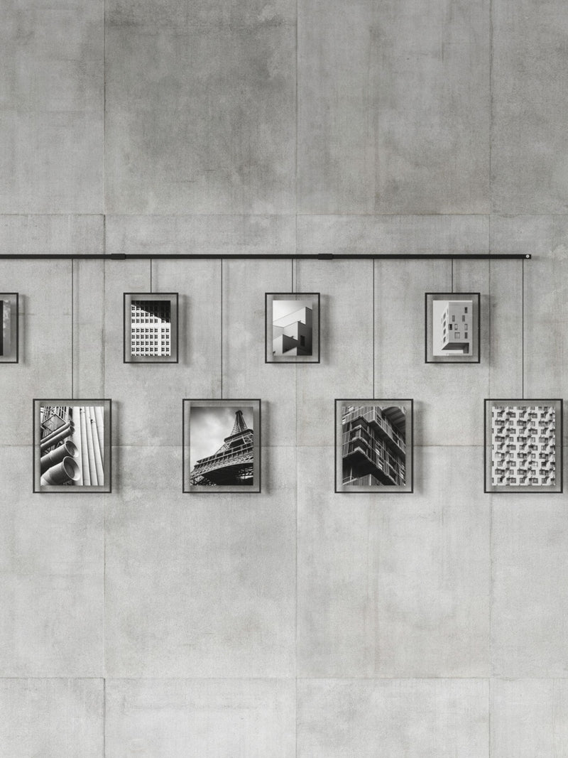 Umbra black Exhibit 9 opening wall hanging photo frame, UK version