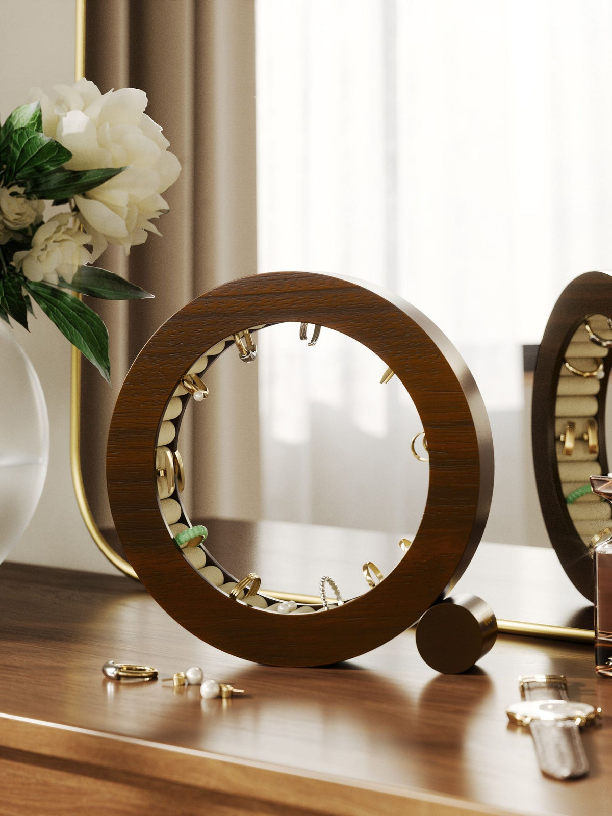 Umbra Walnut Ferris Jewellery Organizer