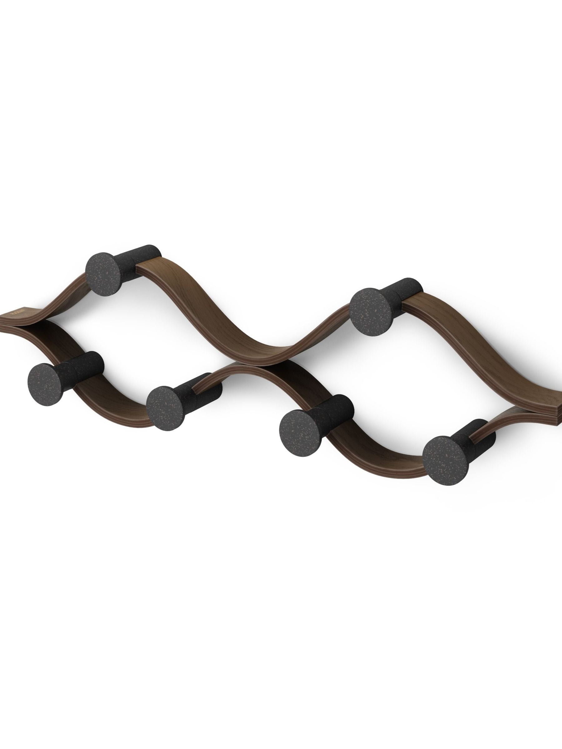 Umbra Montage 6 coat hook black walnut, imported from the UK
