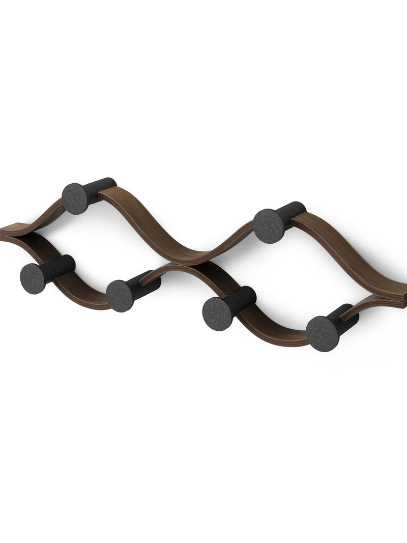 Umbra Montage 6 coat hook black walnut, imported from the UK