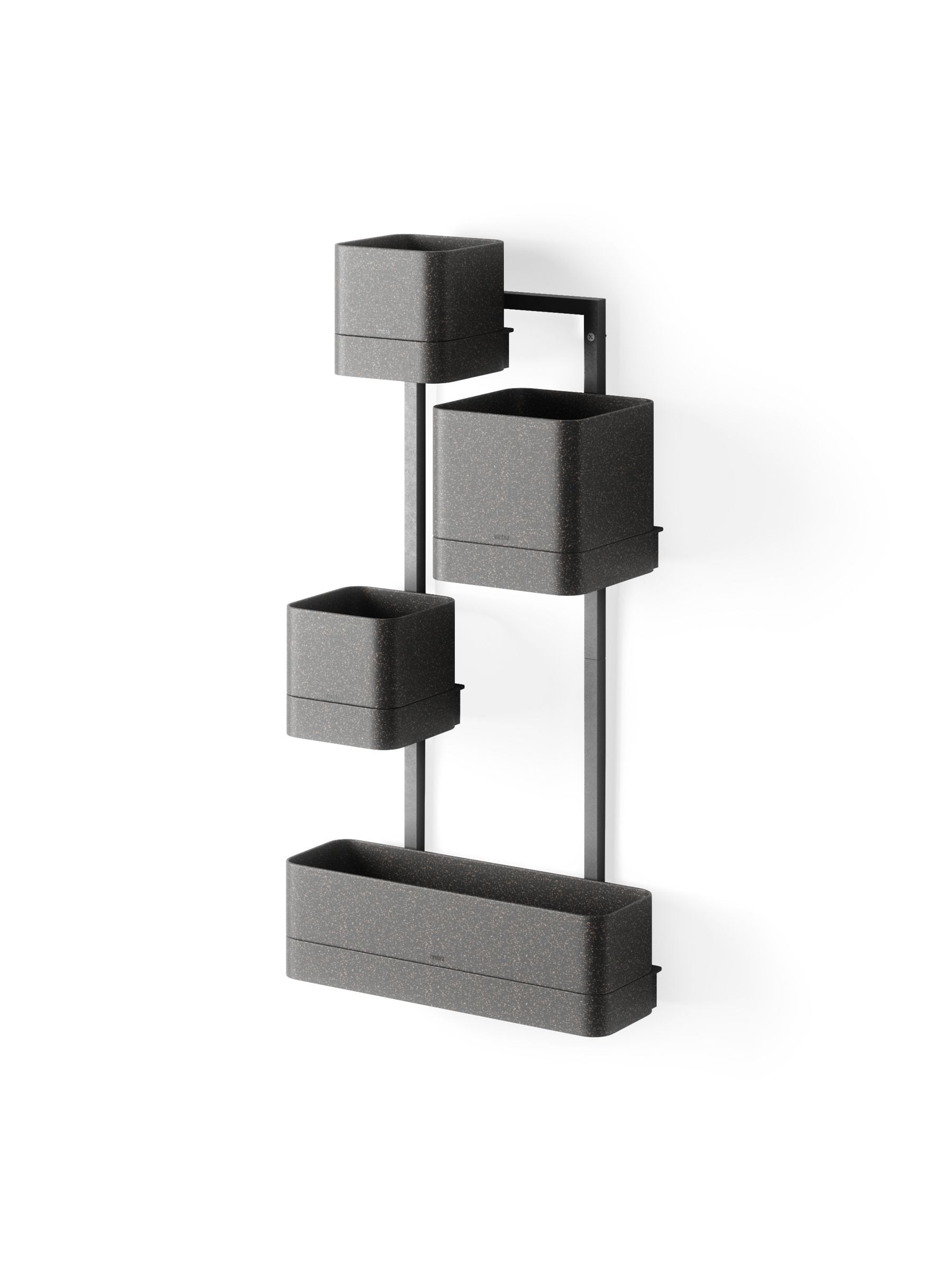 Umbra Cubiko black wall planter 70cm, UK version