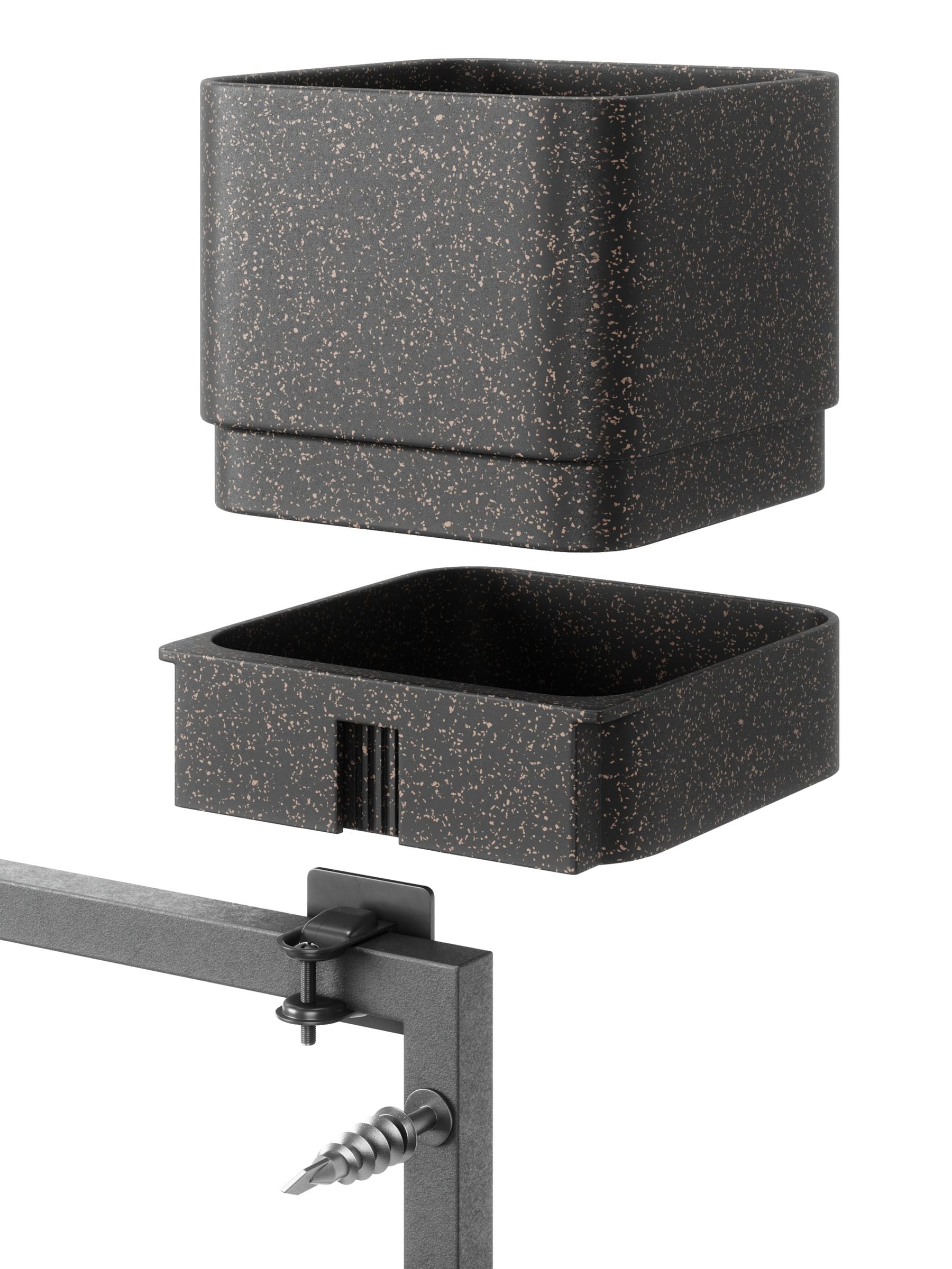 Umbra Cubiko black wall planter 70cm, UK version