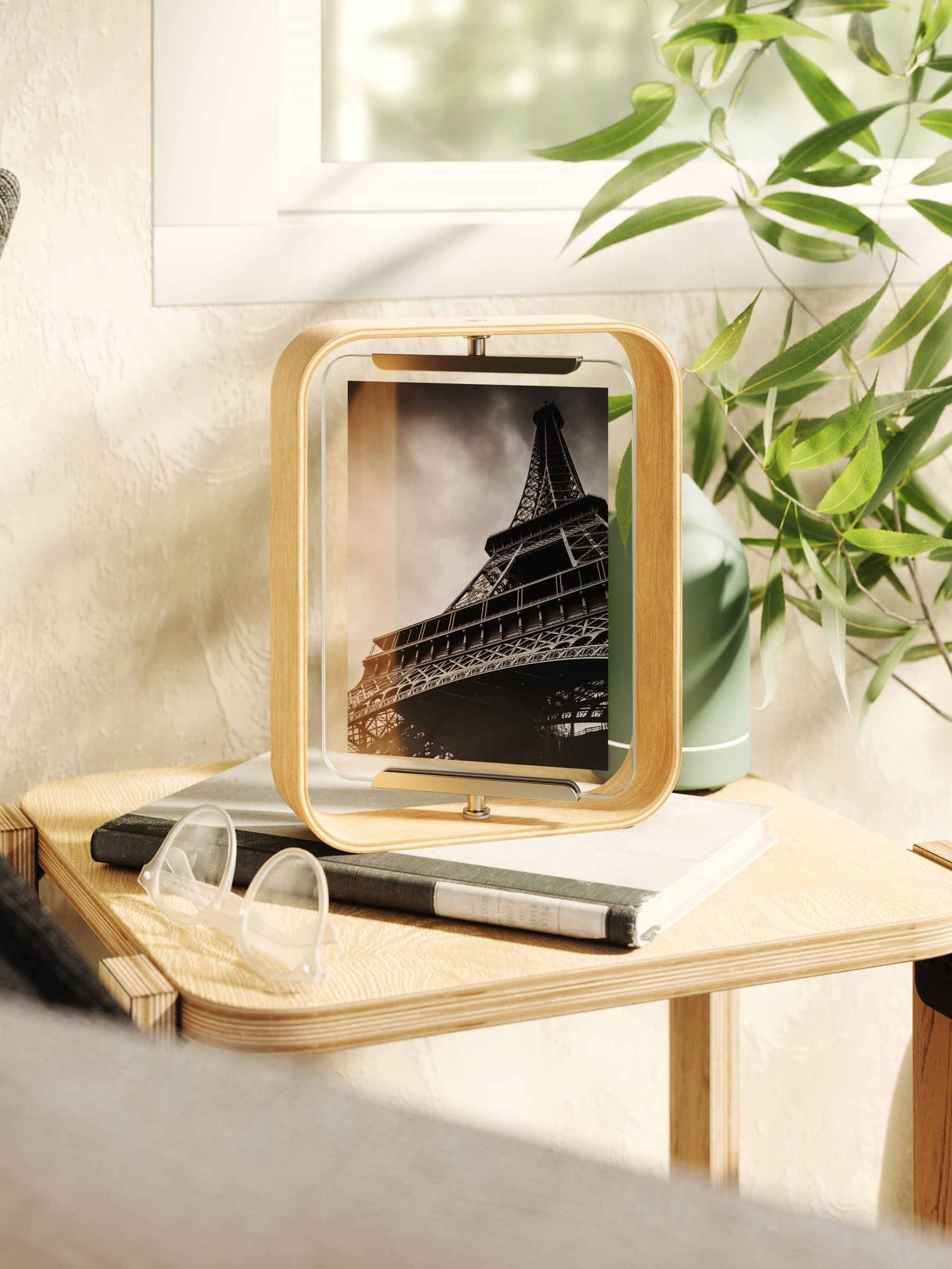 Umbra desk photo frame Natural Bellwood 24cm - British product