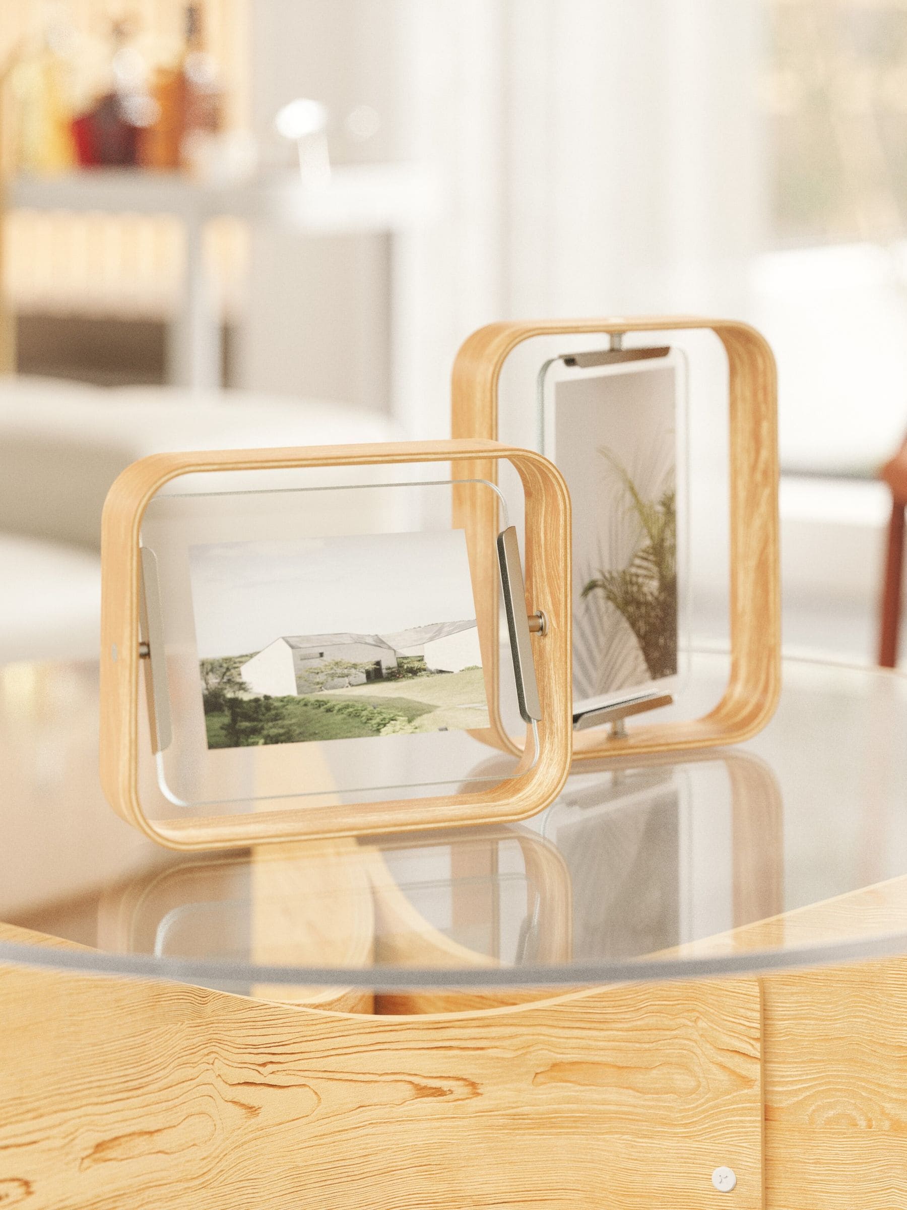 Umbra desk photo frame Natural Bellwood 24cm - British product