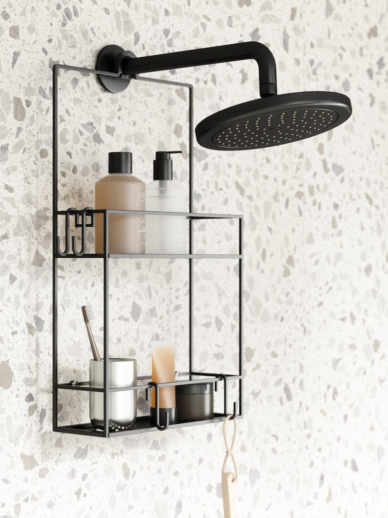 Umbra black Cubiko shower caddy 61cm (British brand)