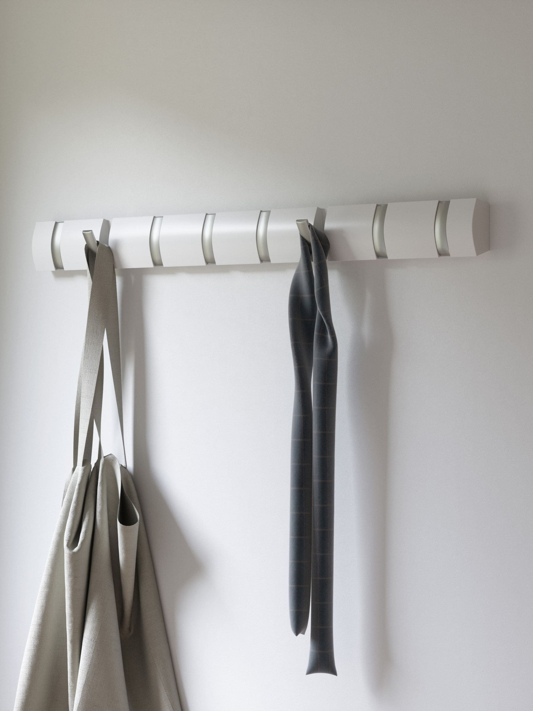 Umbra Flip 8 white coat hook with 8 hooks, imported from the UK
