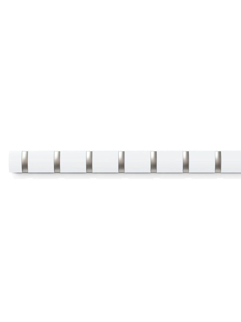 Umbra Flip 8 white coat hook with 8 hooks, imported from the UK