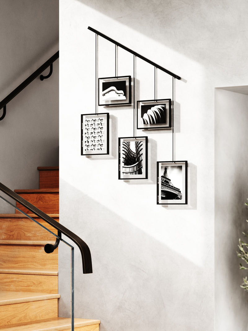 Umbra Black Exhibit 5 Opening Wall Hanging Photo Frame 79cm x 70cm x 3cm (British brand)