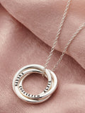 Posh Totty Designs Personalised Russian Ring Necklace, imported from the UK