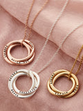 Posh Totty Designs Personalised Russian Ring Necklace, imported from the UK