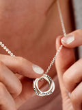 Posh Totty Designs Personalised Russian Ring Necklace, imported from the UK