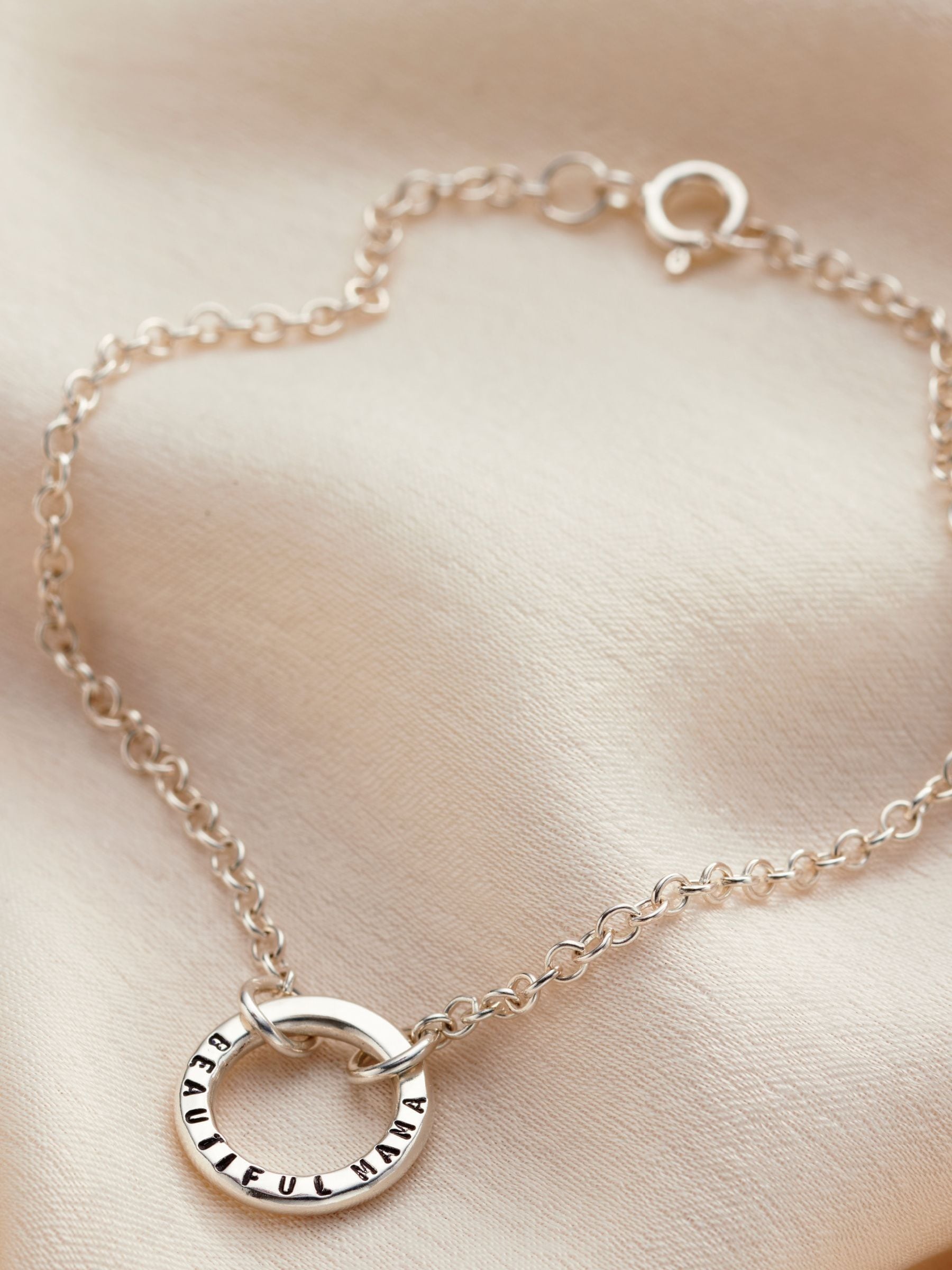 Personalised Mini Message Bracelet by Posh Totty Designs