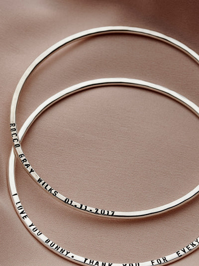 Next Posh Totty Designs Personlig Beskjed Armring Sterling Sølv Smykker- Kjøp online hos McGrocer