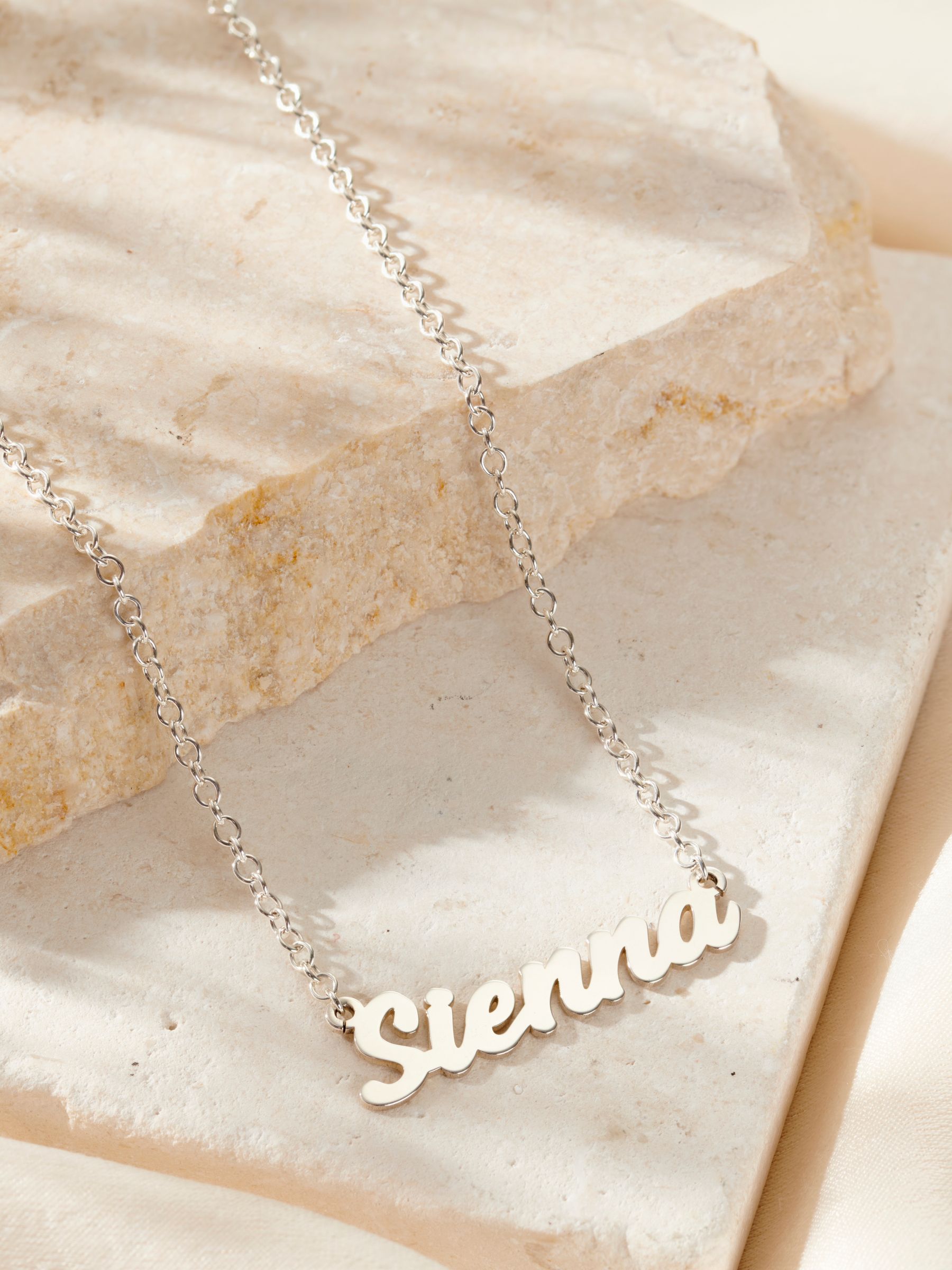 Posh Totty Designs personalised name necklace, imported from the UK