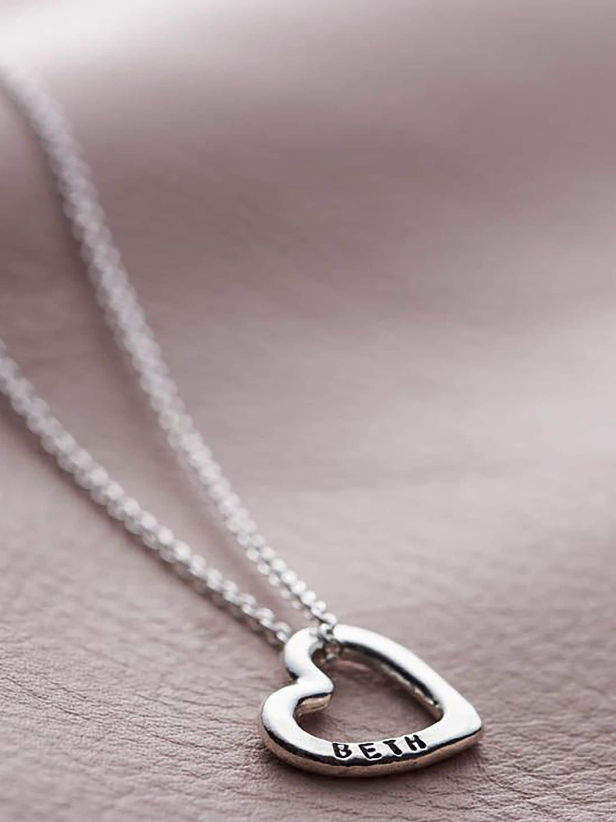Posh Totty Designs personalised mini love heart necklace, imported from the UK