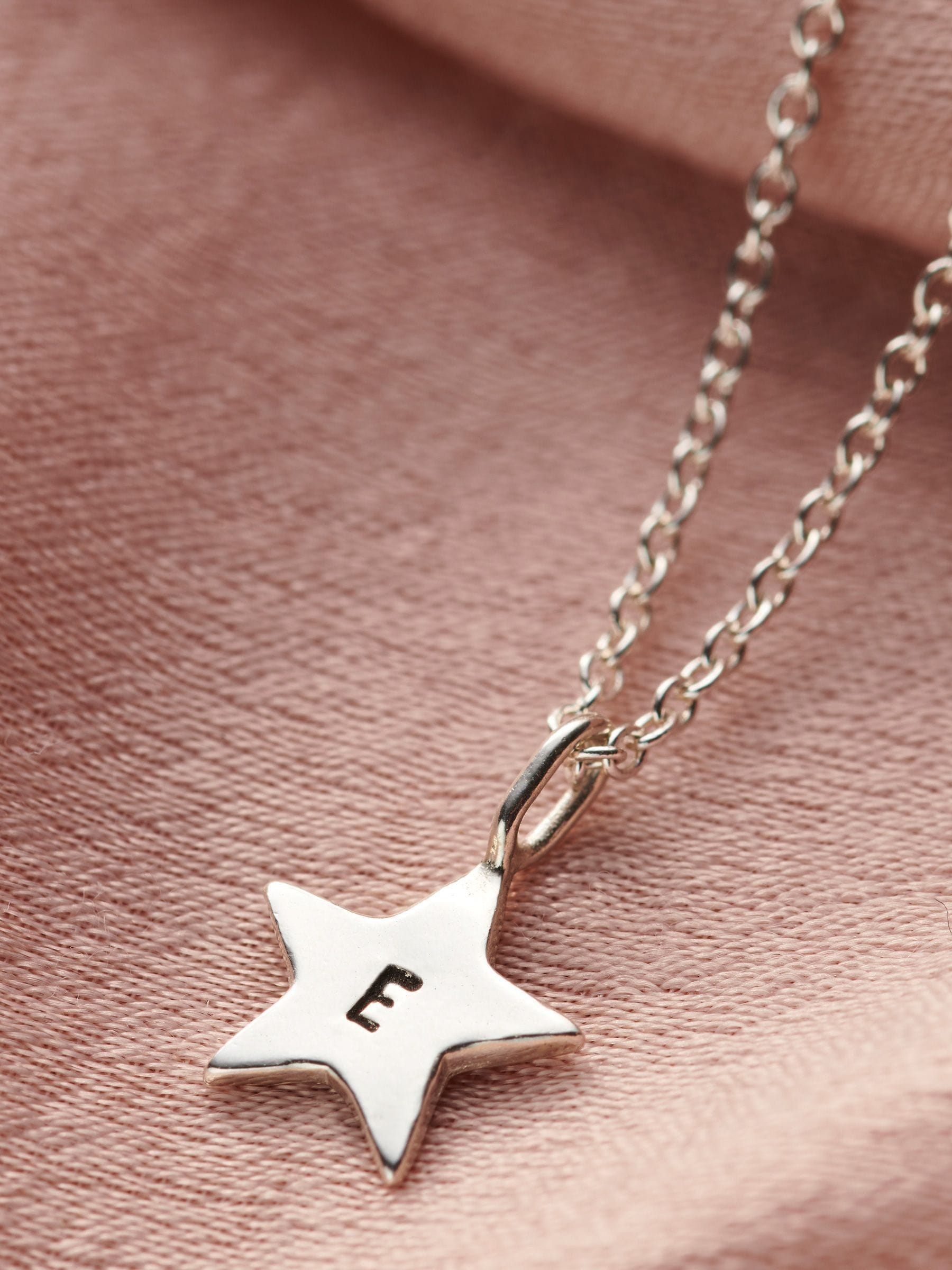Posh Totty Designs Personalised Bright Star Necklace, imported from the UK