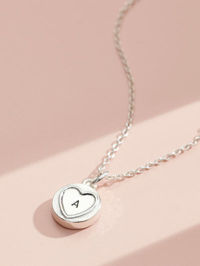 Next Posh Totty Designs Personalised Mini Sweetheart Necklace 9mm Sterling Silver Charm on 18 Chain- Buy online at McGrocer