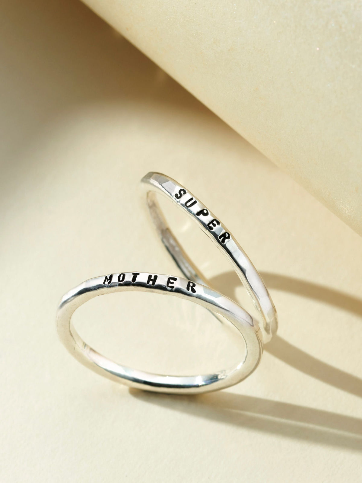 Posh Totty Designs Personalised Stacker Ring, imported from the UK