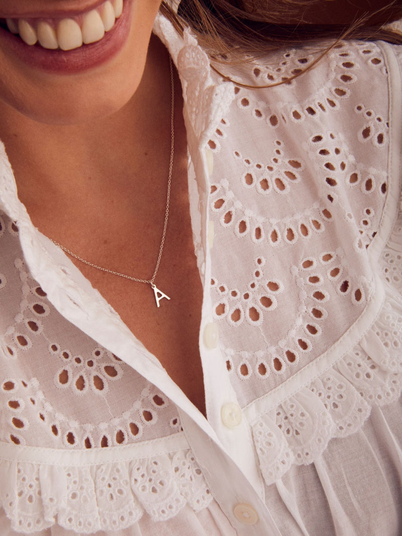Posh Totty Designs personalised letter necklace, imported from the UK