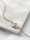 Posh Totty Designs Personalised Double Heart Names Bracelet, imported from the UK