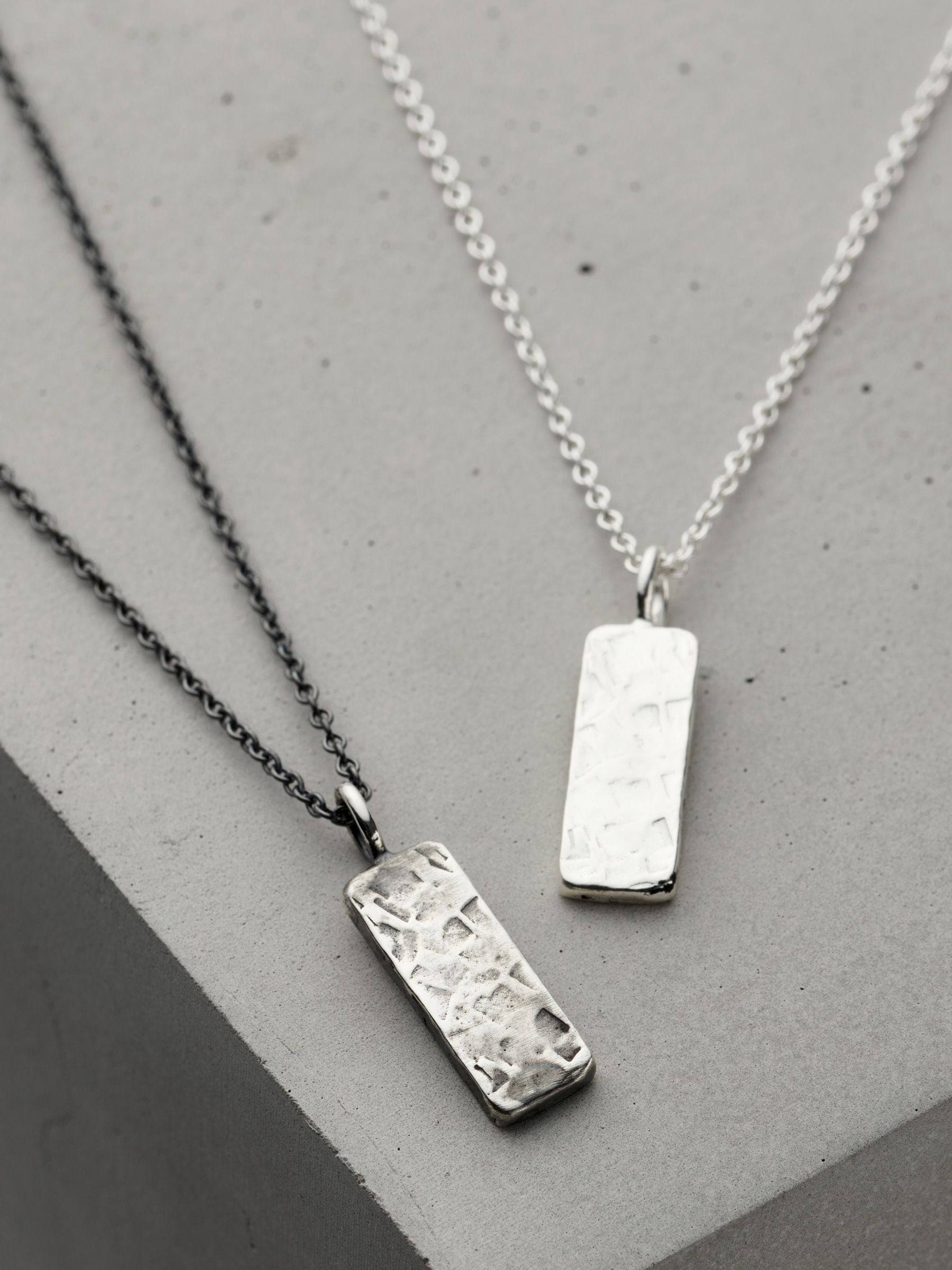 Posh Totty Designs Personalised Mens Tag Necklace with 20-inch chain, imported from the UK