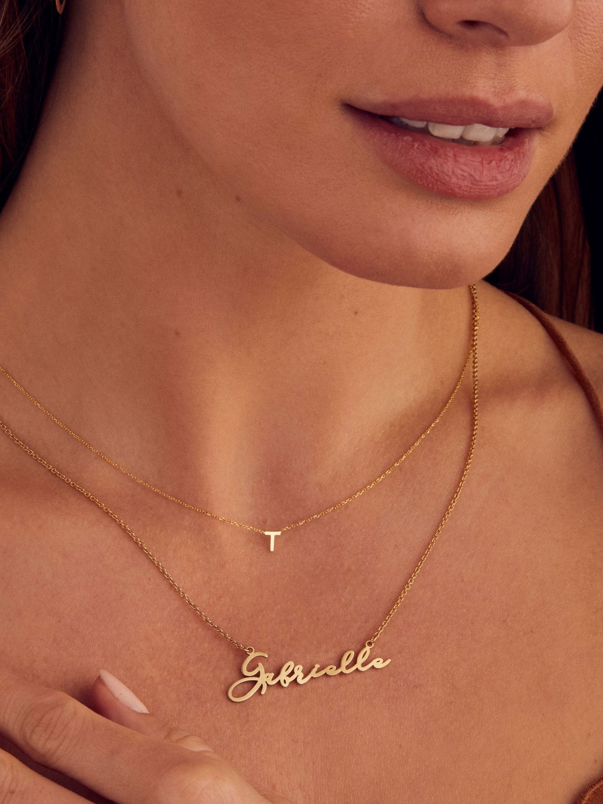 Personalised Sterling Silver Script Name Necklace with Gold Plating Options