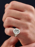 Posh Totty Designs personalised signet ring with monogram, imported from the UK