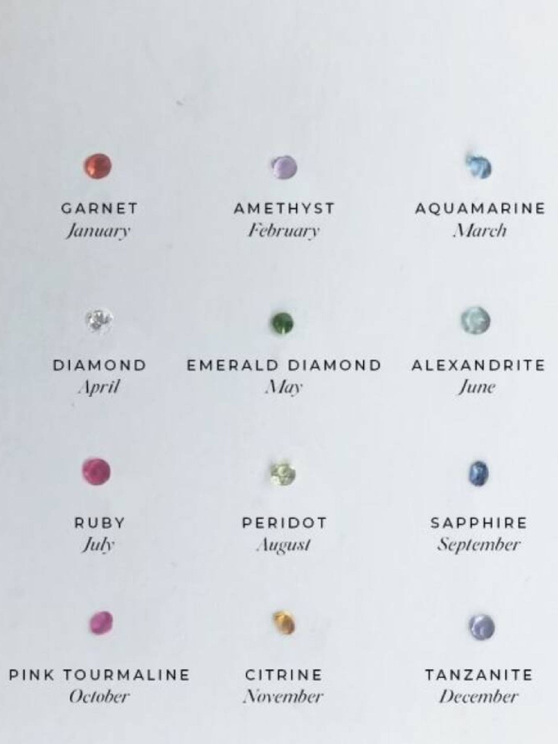 Posh Totty Designs personalised birthstone name necklace, imported from the UK