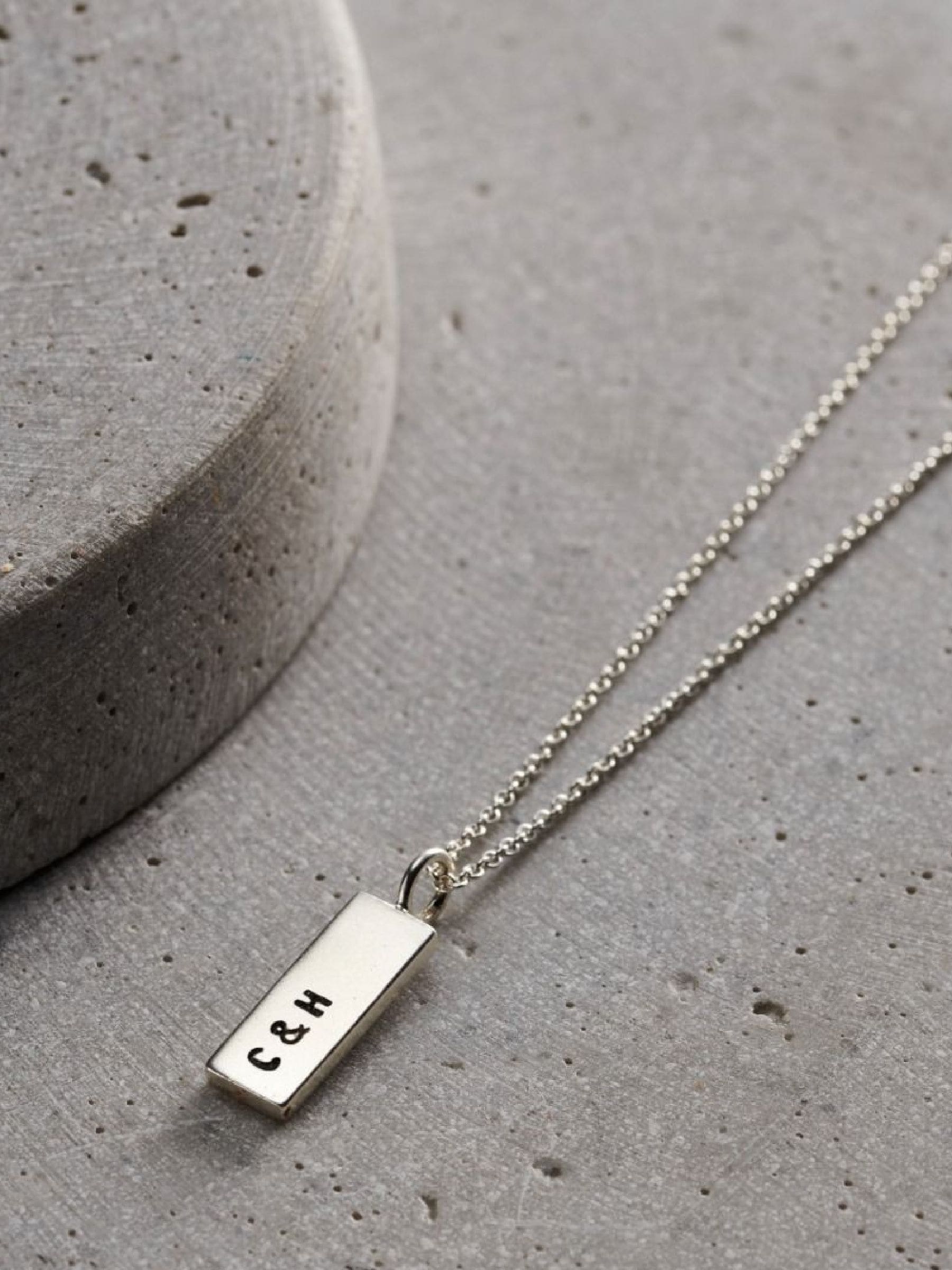 Posh Totty Designs Kintsugi tag necklace with 20 chain, imported from the UK