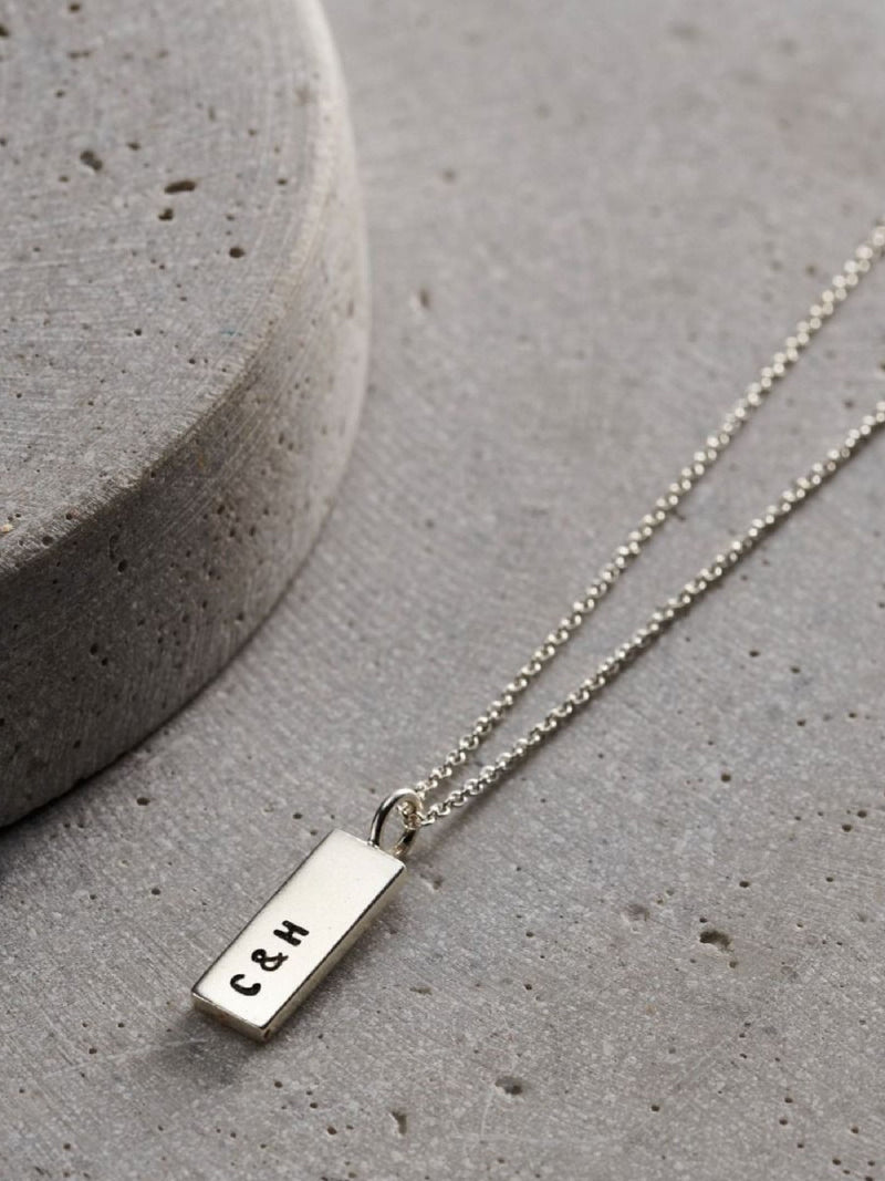 Posh Totty Designs Kintsugi tag necklace with 20 chain, imported from the UK