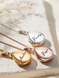 Posh Totty Designs personalised script name locket necklace - British product