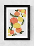 East End Prints oranges and lemons framed art print (British brand)