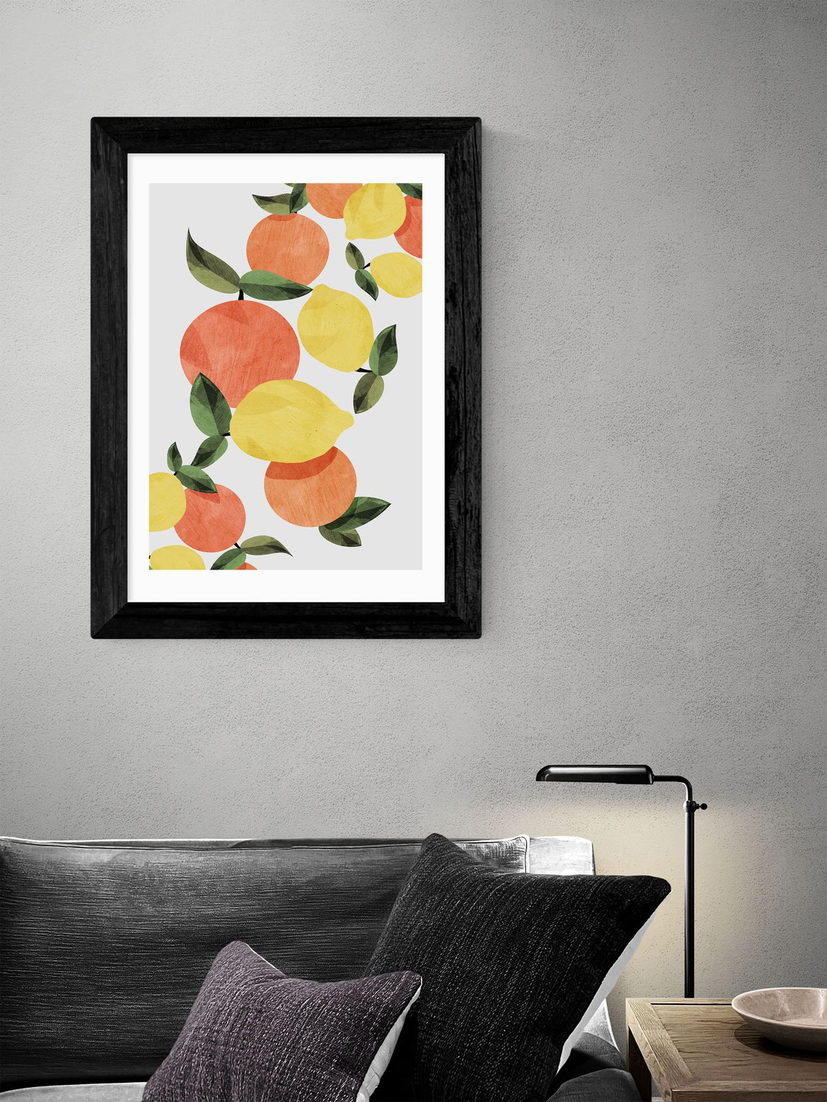 East End Prints oranges and lemons framed art print (British brand)