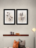 East End Prints swallows framed art set - British product