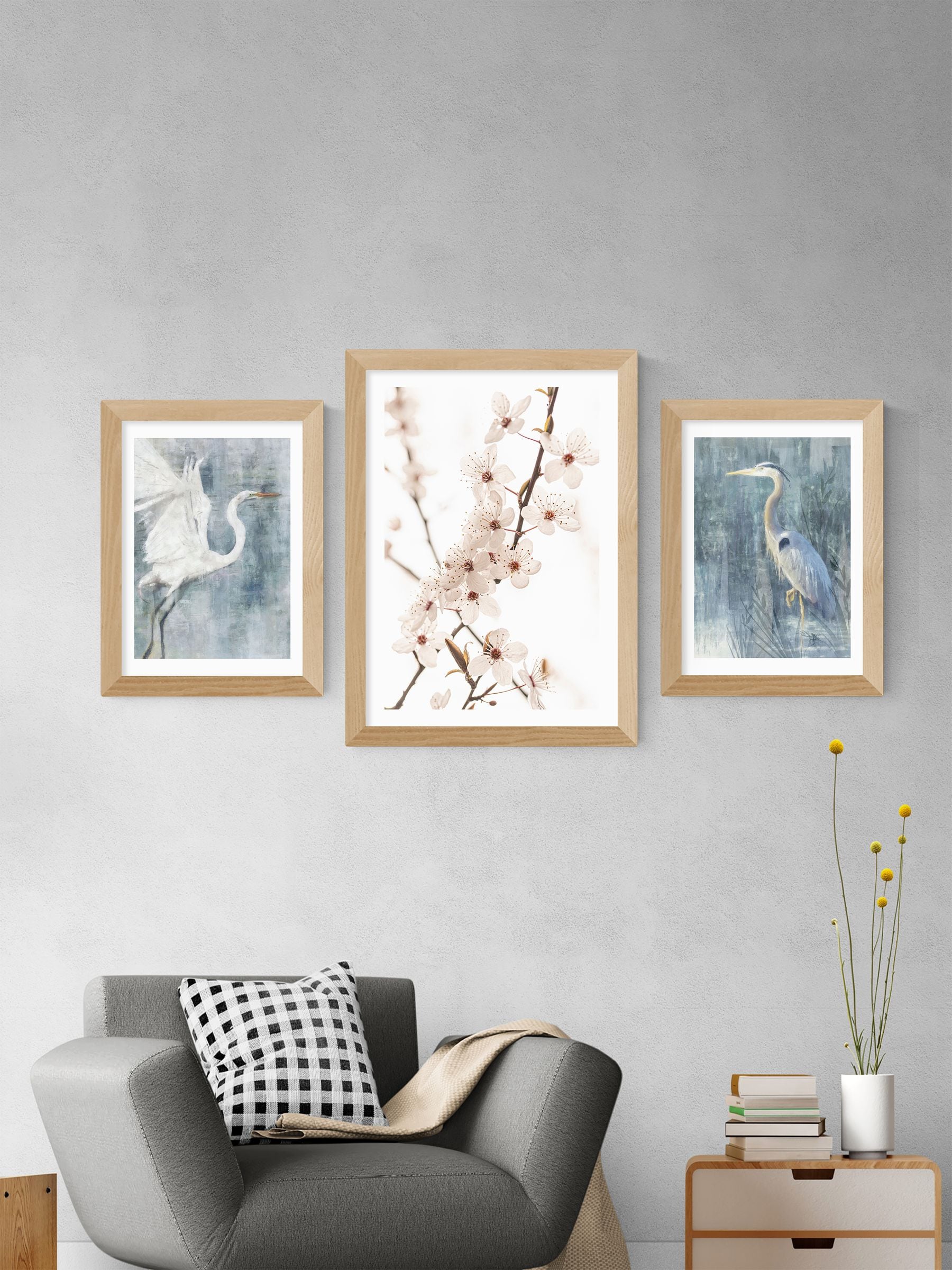 East End Prints Oak Blossom II framed art print - British product
