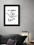 East End Prints Black More Love framed art print - British product