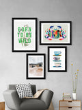 East End Prints black coffee cups framed art print (British brand)