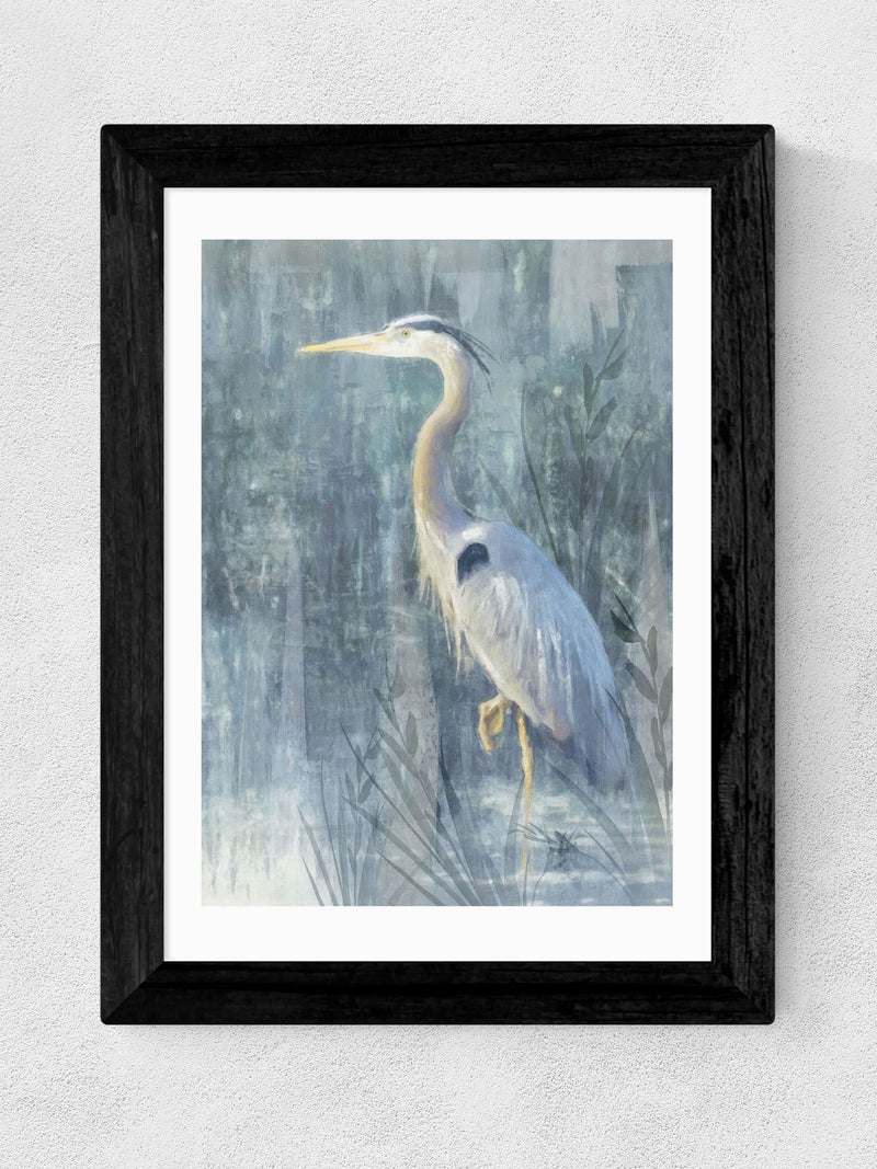 East End Prints Black Glacier Heron VI Framed Art Print