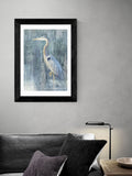 East End Prints Black Glacier Heron VI Framed Art Print