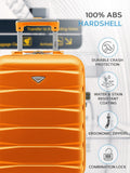 Flight Knight orange ABS cabin suitcase 55cm - British product