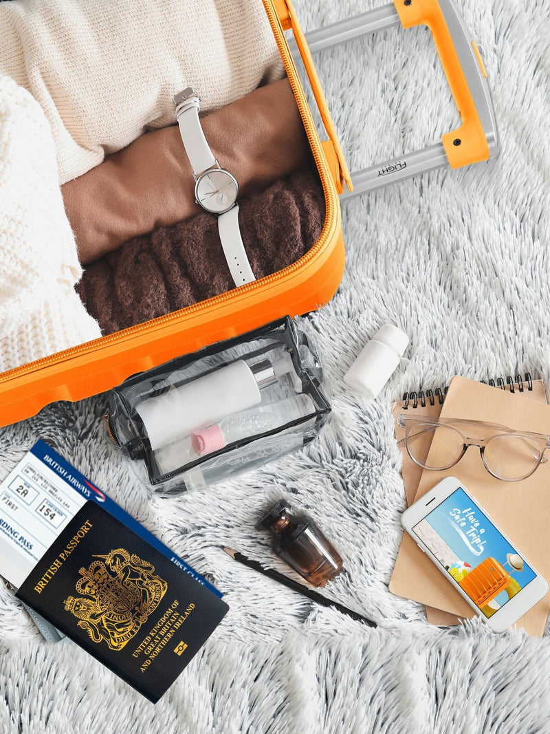 Flight Knight orange ABS cabin suitcase 55cm - British product
