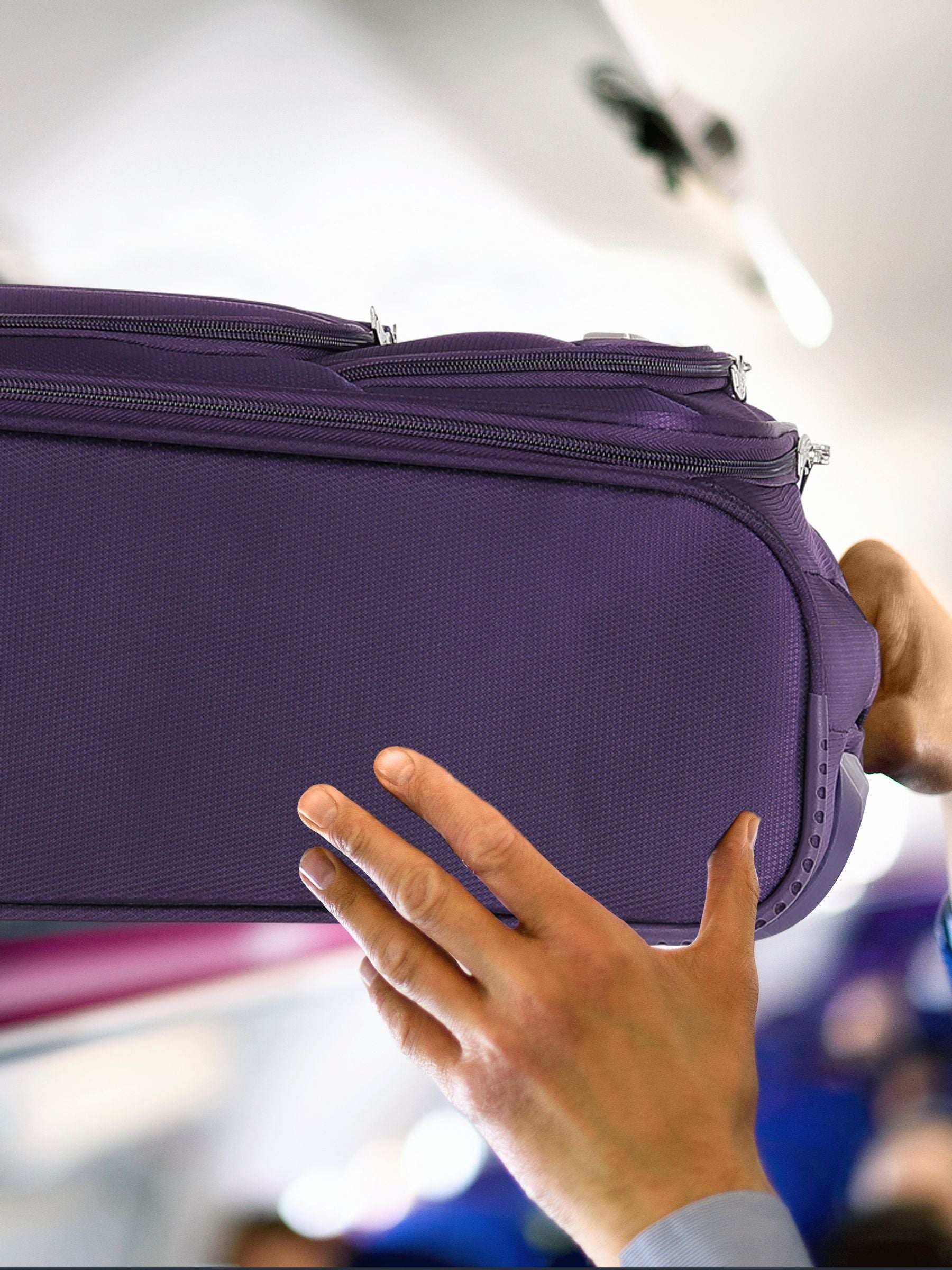 Flight Knight purple soft case cabin suitcase, UK version