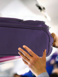 Flight Knight purple soft case cabin suitcase, UK version