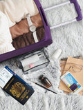 Flight Knight purple soft case cabin suitcase, UK version
